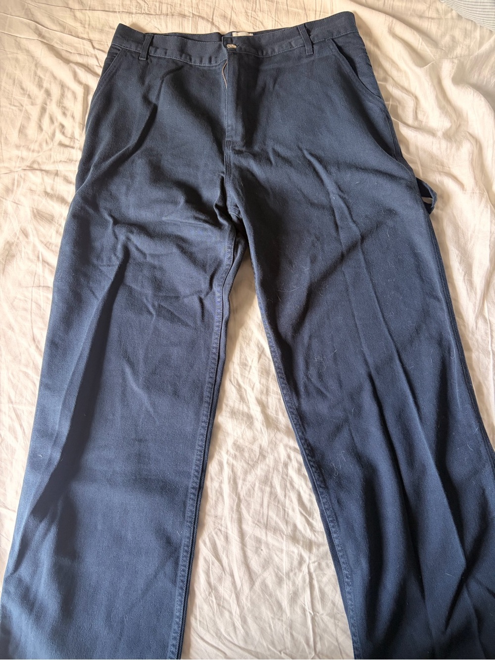 Sandro Navy Straight-Leg Chinos